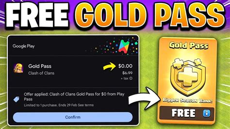 How To Get FREE Gold Pass With Google Play Pass In Clash Of Clans