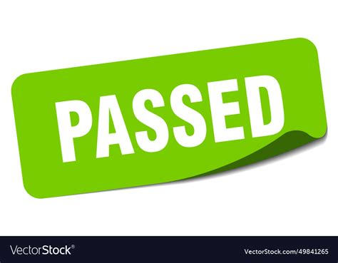 Passed Sticker Label Royalty Free Vector Image