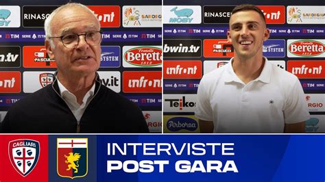 🎙 Post Gara Ranieri E Zappa Dopo Cagliari Genoa Serie A Tim Youtube