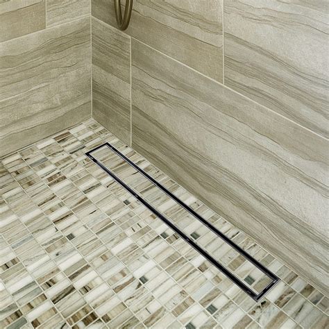 Neodrain 36 Inch Offset Linear Shower Drain With Tile Insert Grate