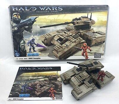 Halo Mega Bloks Construx Unsc Scorpion Tank Set Complete With