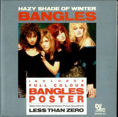 The Bangles Hazy Shade Of Winter Poster Uk 7 Vinyl Single 7 Inch Record 45 96138