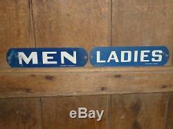 Rare Old Original Gas Station Restroom Signs Stonehouse Denver Vintage Antique