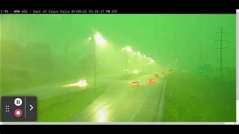 Powerful Derecho Turns The Sky Green In South Dakota Youtube