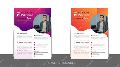 Premium Vector | Two flyers for a business promotional event