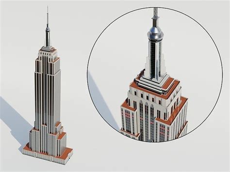 3D model NYC Empire State Building VR / AR / low-poly | CGTrader