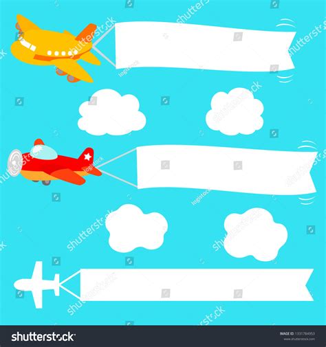 Airplane Banner Stock Vector (Royalty Free) 1331784953 | Shutterstock