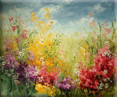 JUDIART obraz olejny kwiaty Magiczna Łąka XXL 6369206260