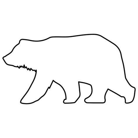 Fearless Black Bear Outline – Bear Coloring Pages