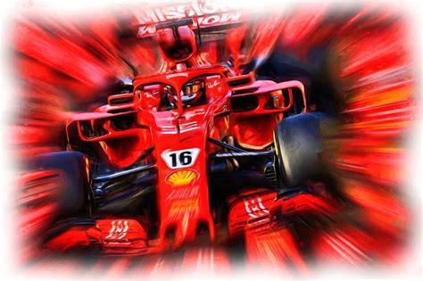 Charles Leclerc And Italian Power Mixed Media By Deverviers Alias Jean