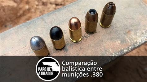 Comparação balística entre munições calibre 380 YouTube