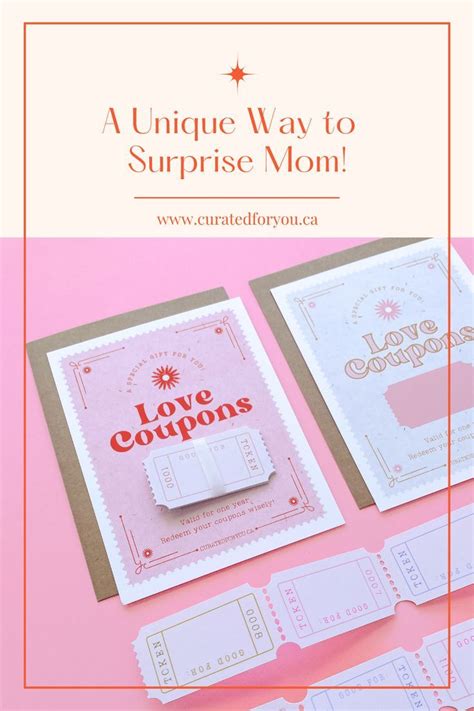 Birthday Gift Ideas For Mom From Daughter Personalized Love Coupons