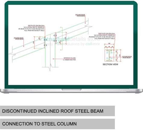 Inclined Steel Beam On Top Of Heb Steel Column Connection Detail Artofit