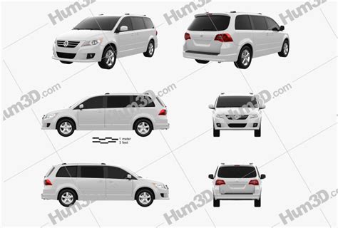 Volkswagen Routan 2014 Blueprint Template - 3DModels