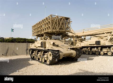 Sherman Multiple Rocket Launcher Tank At The Israeli Armored Corps