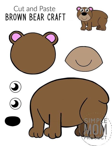 DIY Cut and Paste Brown Bear Craft for Kids