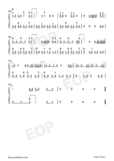 My My Seventeen双手简谱预览4 钢琴谱文件（五线谱、双手简谱、数字谱、midi、pdf）免费下载