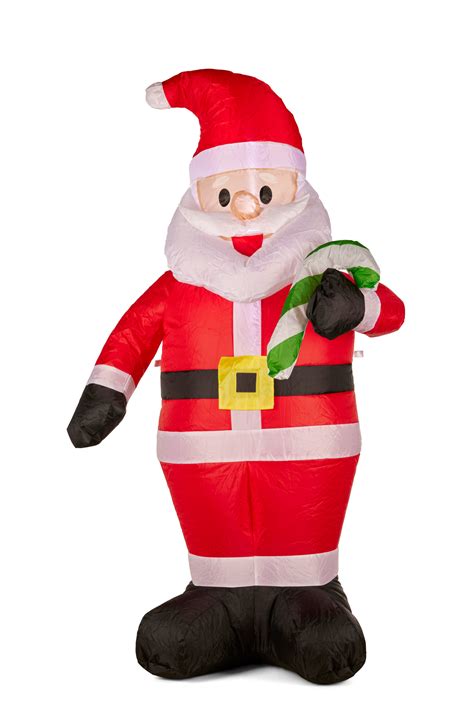 Outdoor Christmas Display- Inflatable Santa with Lights, 120cmH - Big Christmas