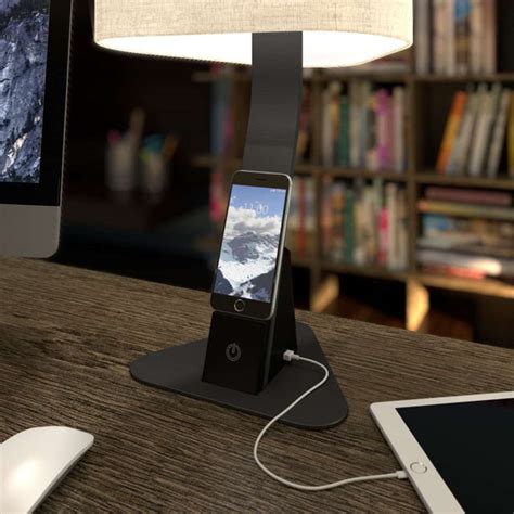 LED Desk Lamp with wireless charging & USB ports - by LUX LED Lighting