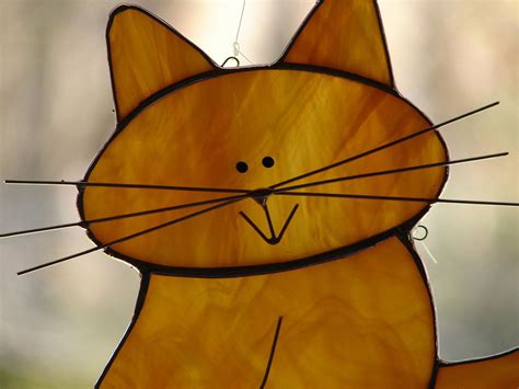 Adorable Cat Etsy Orange Tabby Cats Art Stained Cat Stain