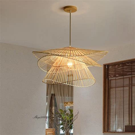 Lustre Rustico Rattan Multi camadas Importado Sem Taxas Frete Grátis