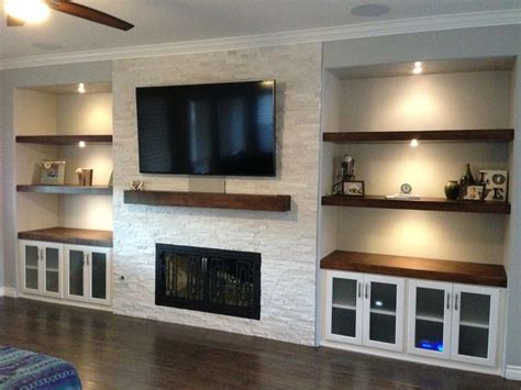 Brilliant Built In Shelves Design Ideas For Living Room Basement