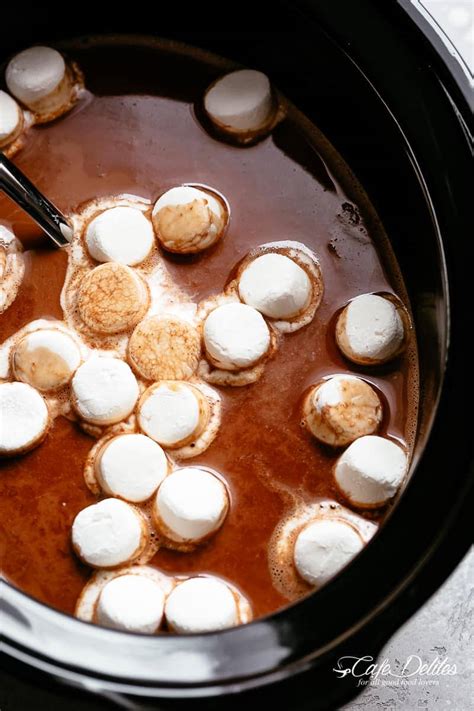 Slow Cooker Hot Chocolate Cafe Delites