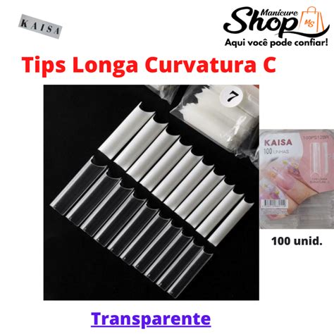 Tips Bailarina Longa C Curvatura C Transparente 100un KAISA