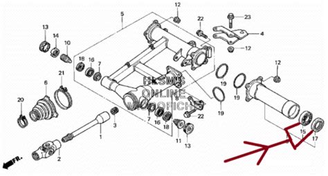 Honda 450 FM Foreman 00 04 Left Side Rear Outer Hub Seal 91255 HA0 681