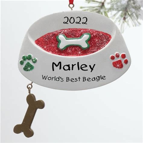 Personalized Dog Christmas Ornaments - Dog Bowl