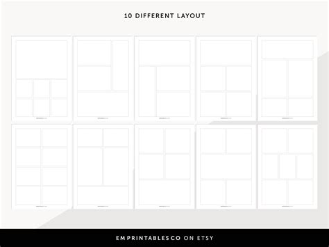 Blank Comic Book Template 10 Comic Panel Layouts Blank Drawing Book