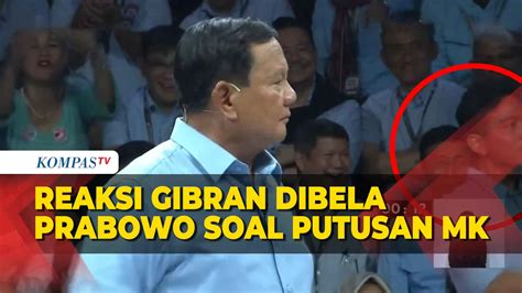 Video Reaksi Gibran Saat Prabowo Jawab Pertanyaan Anies Soal Keputusan