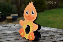 Duck Easter Egg Holder Design SVG DXF EPS 1264529