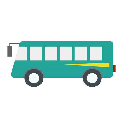 Bus Vector In Green Color - Design Shop by AquaDigitizing