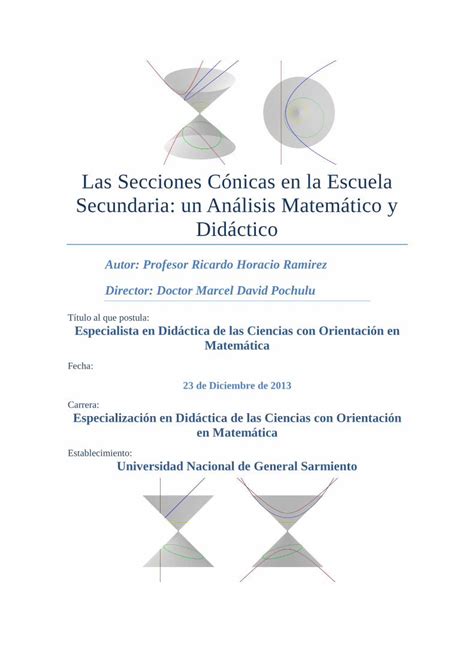 Pdf Las Secciones C Nicas En Escuela Secundaria Un An Lisis