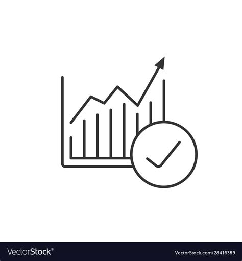 Market Growth Chart Linear Icon Royalty Free Vector Image