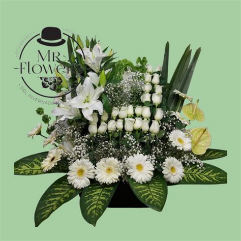 Arreglo F Nebre Mixto Blanco Florer A Mrs Flowers