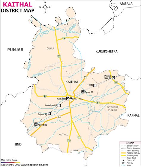 Kaithal District Map