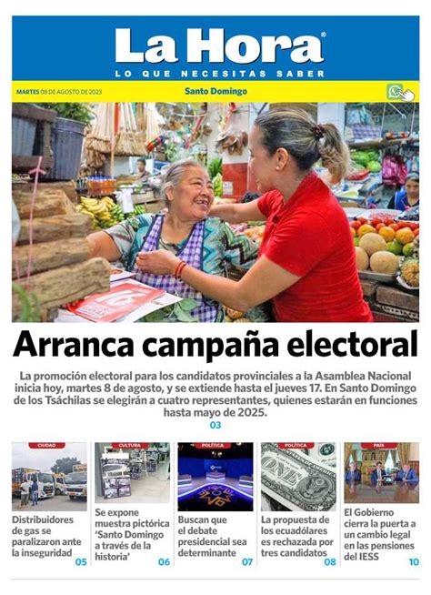 Santo Domingo 08 De Agosto 2023 Diario La Hora