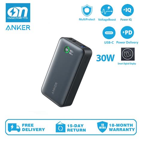 Anker 533 A1256 PowerCore 30W 10000mAh Power Bank Lazada