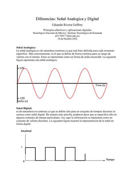 Diferencias Se Al Analogica Y Digital Diferencias Se Al Analogica Y