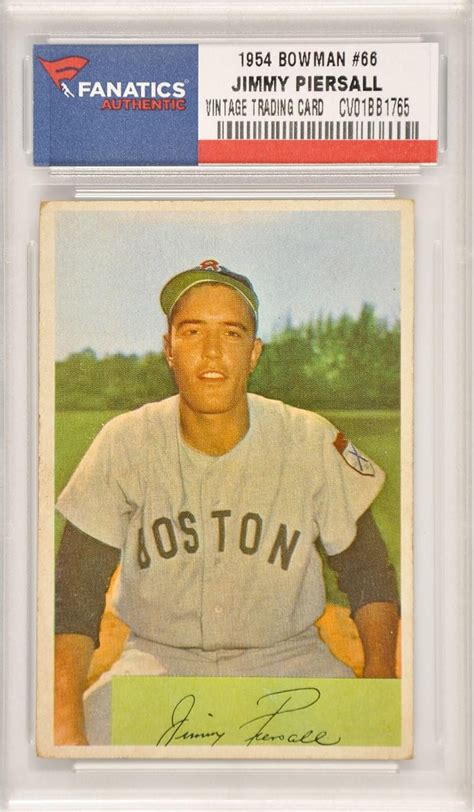 Amazon Jimmy Piersall Boston Red Sox Bowman Card