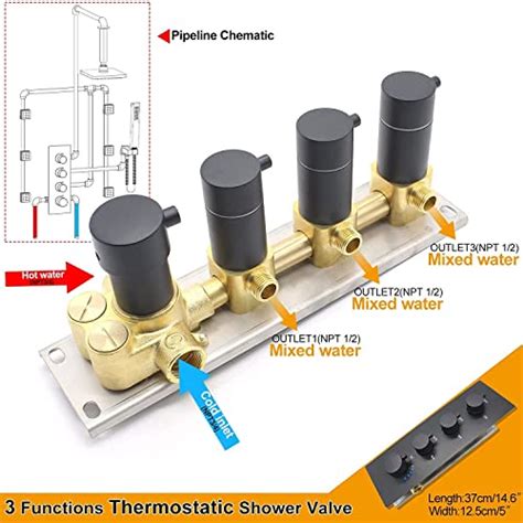 Vanne Thermostatique De Douche Sorties En Laiton Fonctions Avec