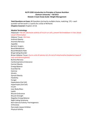 Nutr Exam Study Guide Nutr Principles Of Human Nutrition