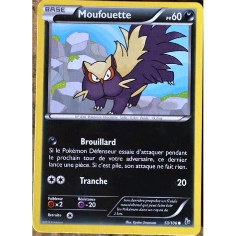 Carte Pokémon 53 106 Moufouette 60 PV Série Xy Étincelles NEUF FR