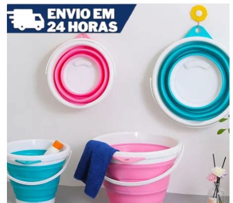 Balde Retr Til Ou Litros Pl Stico E Silicone Desmont Vel