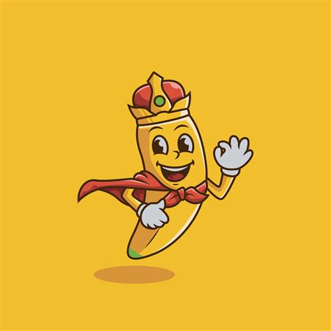 Banana King Character Logo Template 25099680 Vector Art At Vecteezy