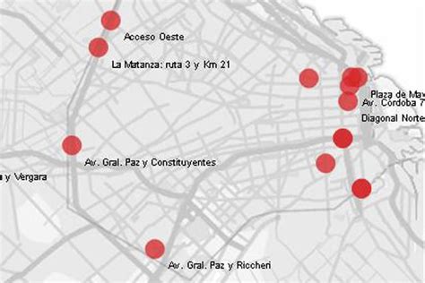 Paro General Mapa De Cortes Y Piquetes La Nacion