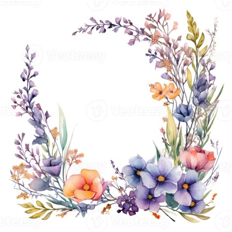 Watercolor Floral Frame 27851994 Png