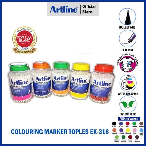 Jual Pcs Spidol Marker Permanent Kecil Toples Artline Ek